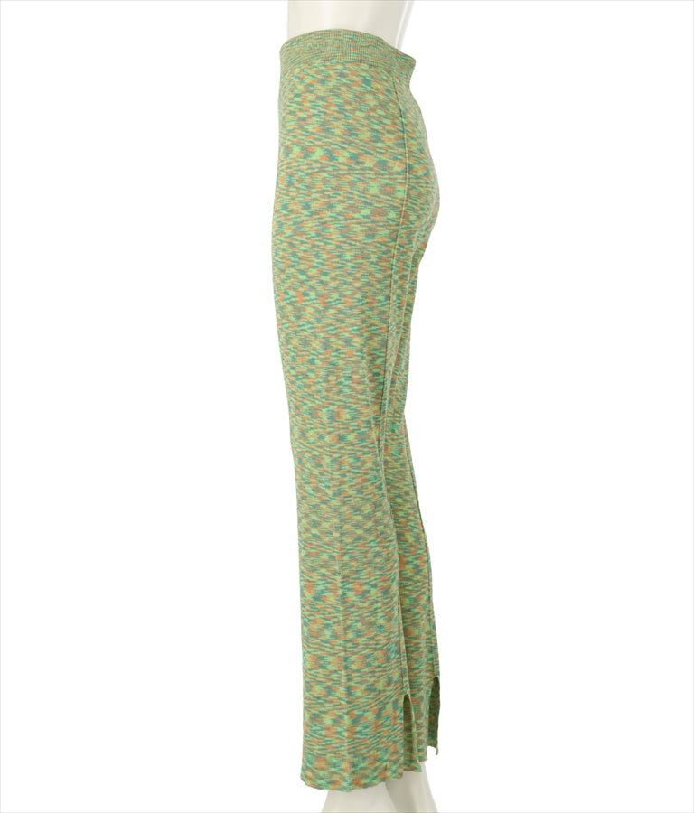 段染め柄 バックスリット フレア パンツ 852-5419