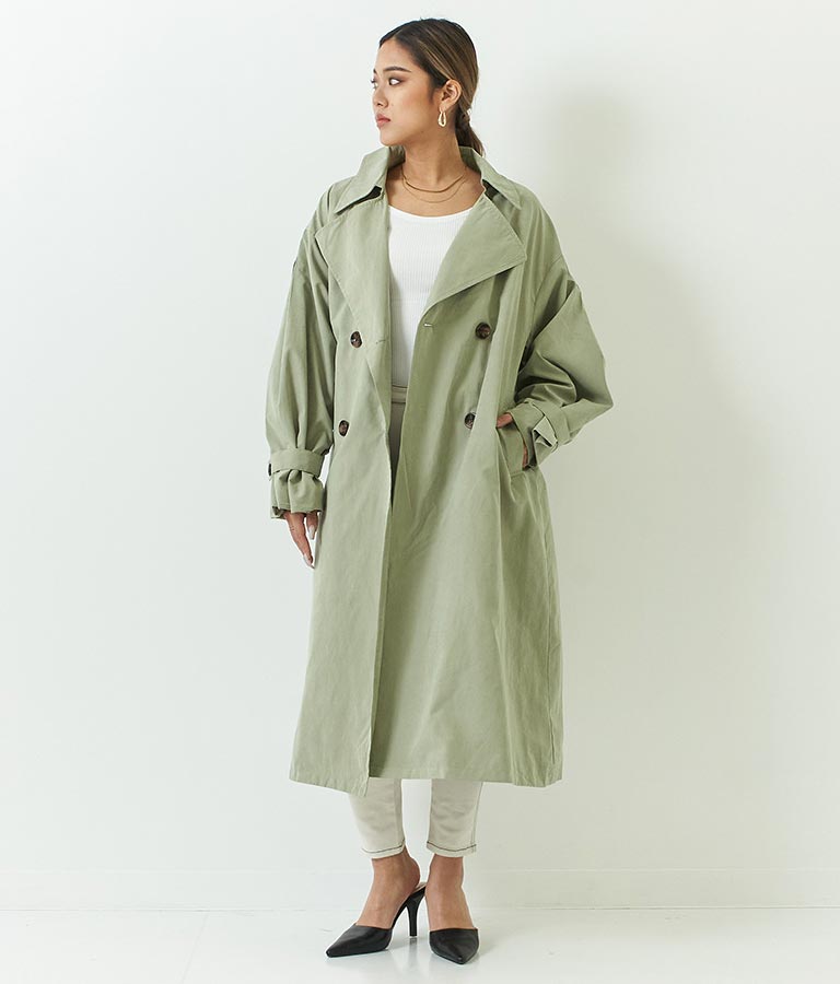 ボリューム スリーブタック トレンチ コート 795-8312