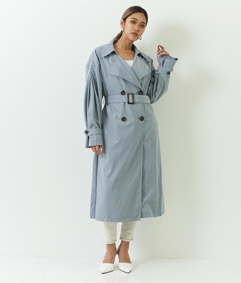 ボリューム スリーブタック トレンチ コート 795-8312