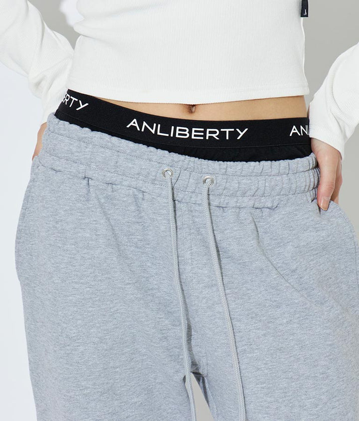 ANLIBERTY ロゴ ゴム ハーフ レギンス 30-2022