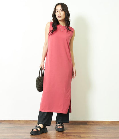 ミニ裏毛 ノースリーブ ロング ワンピース 797-8890