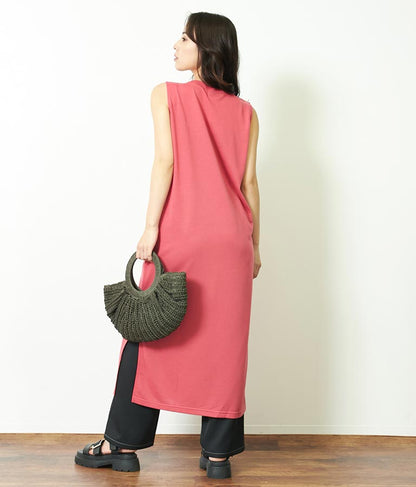 ミニ裏毛 ノースリーブ ロング ワンピース 797-8890