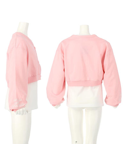 ショート 裏毛 カーディガン × ロンT セット【ジュニアお揃い】 428-2959