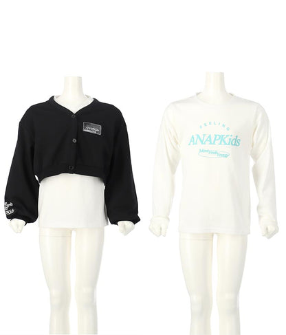 ショート 裏毛 カーディガン × ロンT セット【ジュニアお揃い】 428-2959