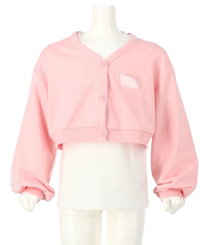 ショート 裏毛 カーディガン × ロンT セット【ジュニアお揃い】 428-2959