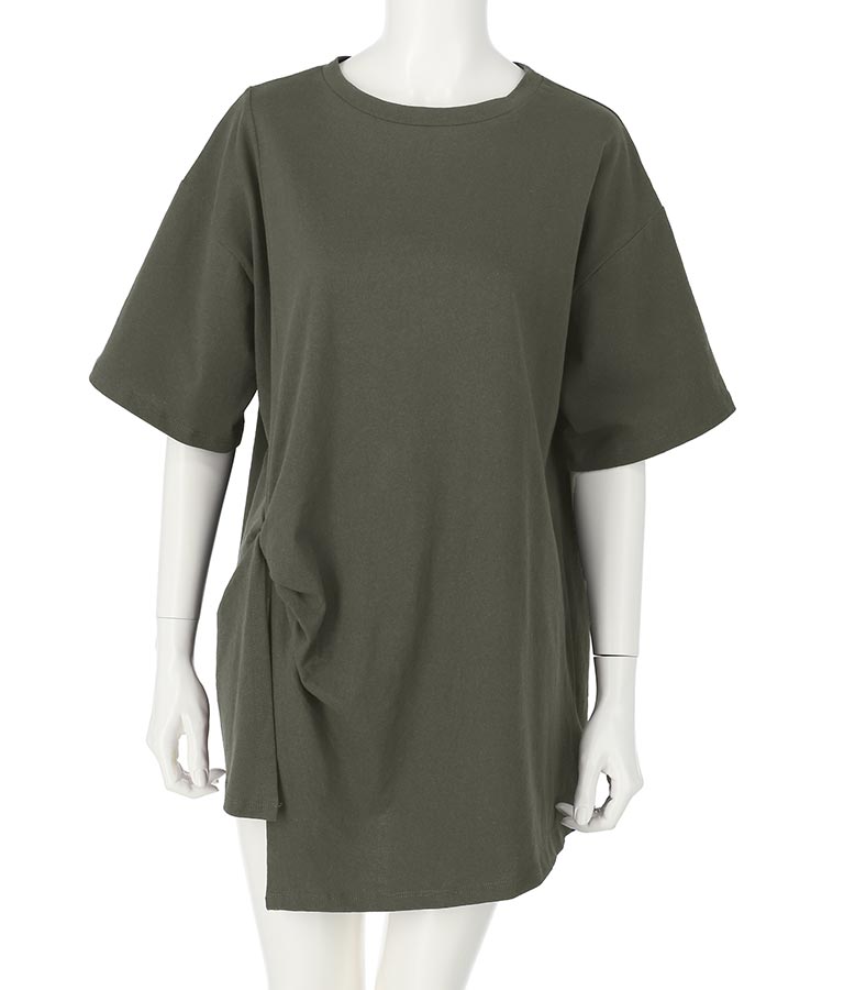 フロントツイストスリットTシャツ
