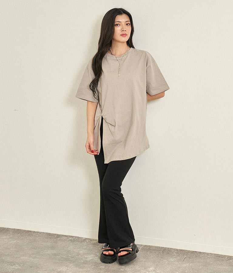 フロントツイストスリットTシャツ 153-5376