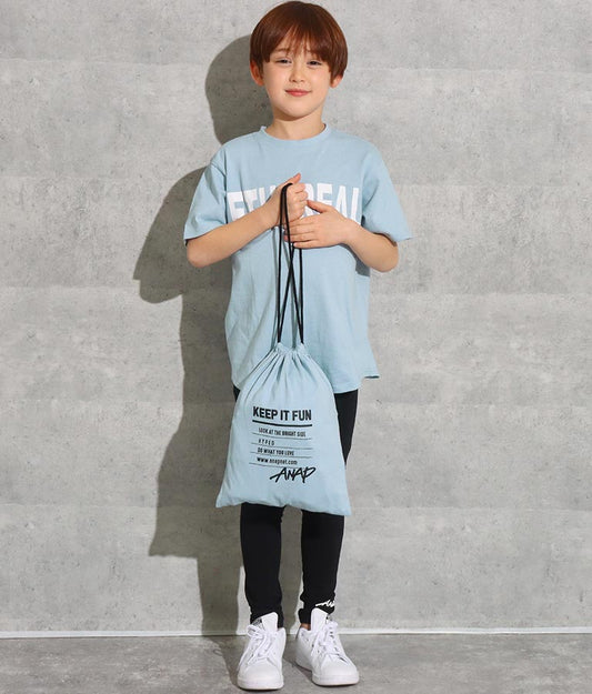 ビッグ Tシャツ + レギンス 巾着セット  428-2748