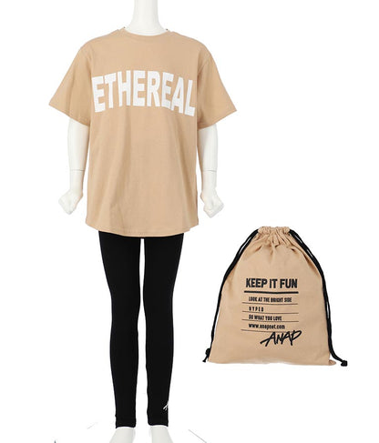 ビッグ Tシャツ + レギンス 巾着セット  428-2748
