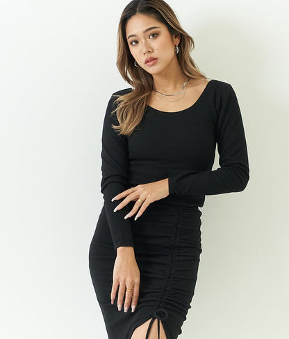 バックオープン カット リブ トップス 793-8438