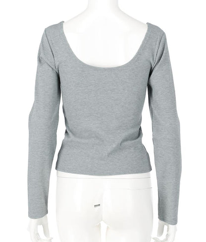 バックオープン カット リブ トップス 793-8438