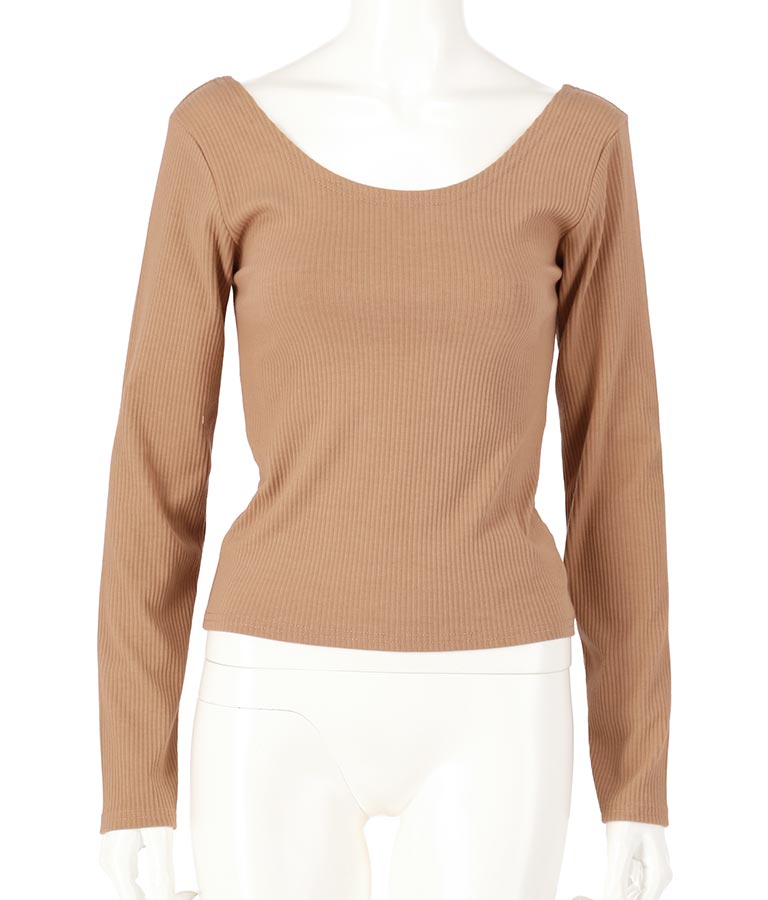 バックオープン カット リブ トップス 793-8438