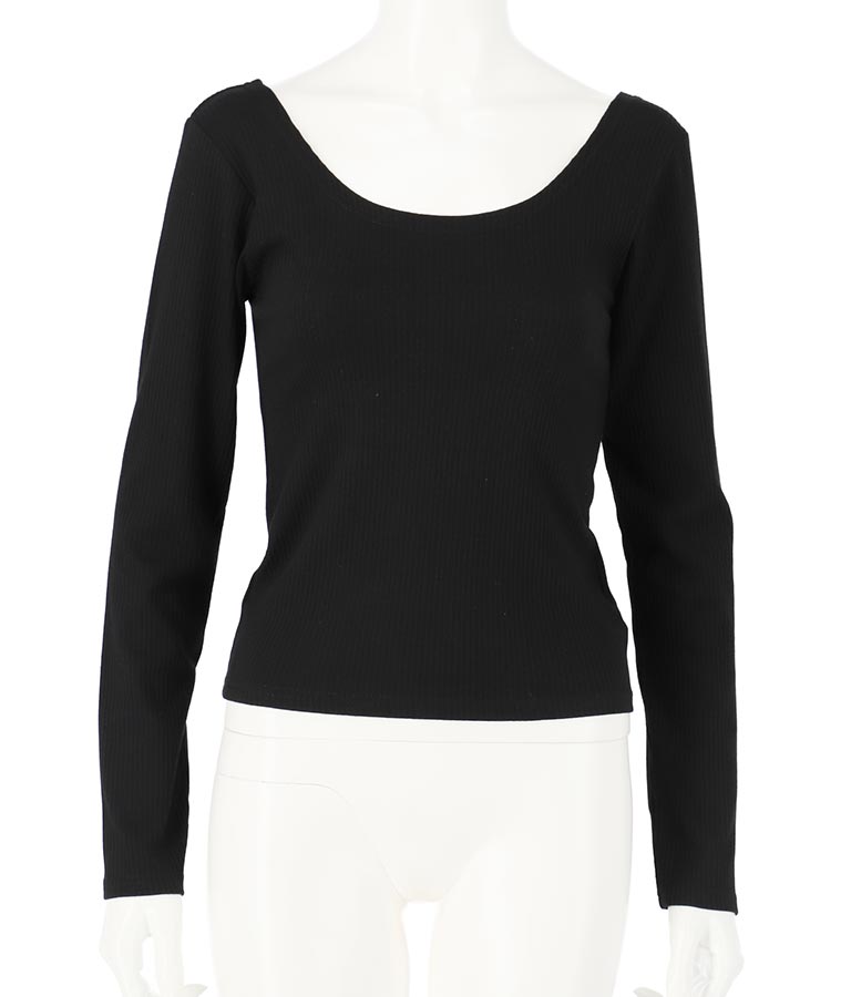 バックオープン カット リブ トップス 793-8438