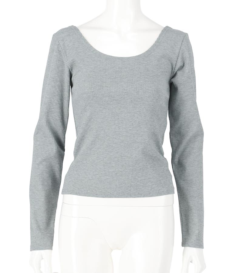 バックオープン カット リブ トップス 793-8438