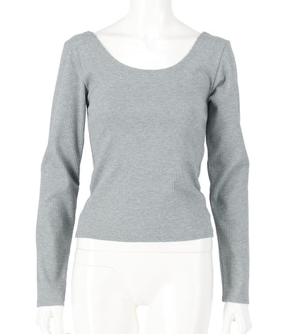 バックオープン カット リブ トップス 793-8438