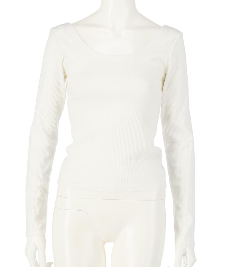 バックオープン カット リブ トップス 793-8438