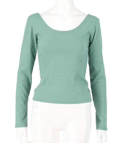 バックオープン カット リブ トップス 793-8438