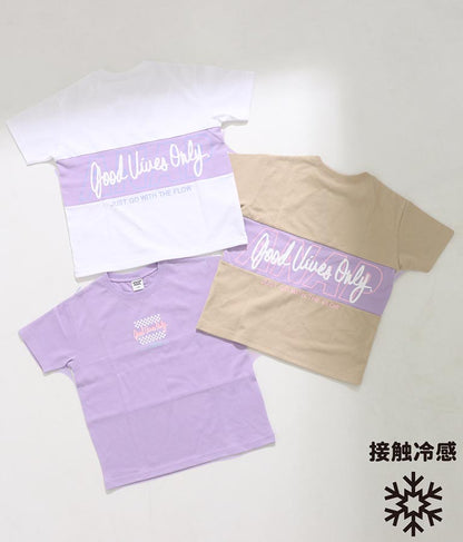 接触冷感後ろ切替ビッグTシャツ 423-3059