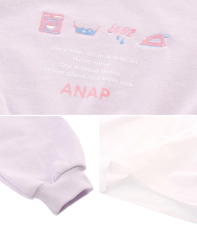 ランドリー刺繍ミニ裏毛ワンピース 427-2723