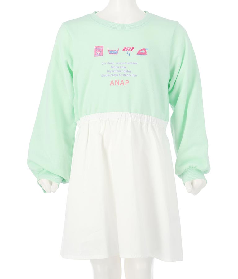 ランドリー刺繍ミニ裏毛ワンピース 427-2723