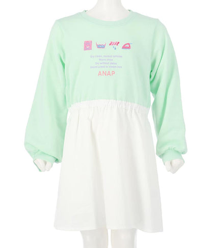 ランドリー刺繍ミニ裏毛ワンピース 427-2723