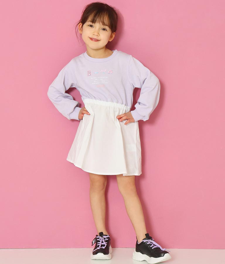 ランドリー刺繍ミニ裏毛ワンピース 427-2723