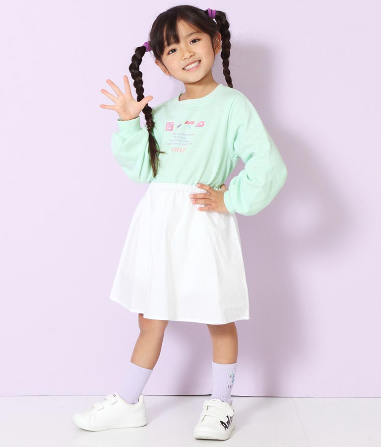 ランドリー刺繍ミニ裏毛ワンピース 427-2723