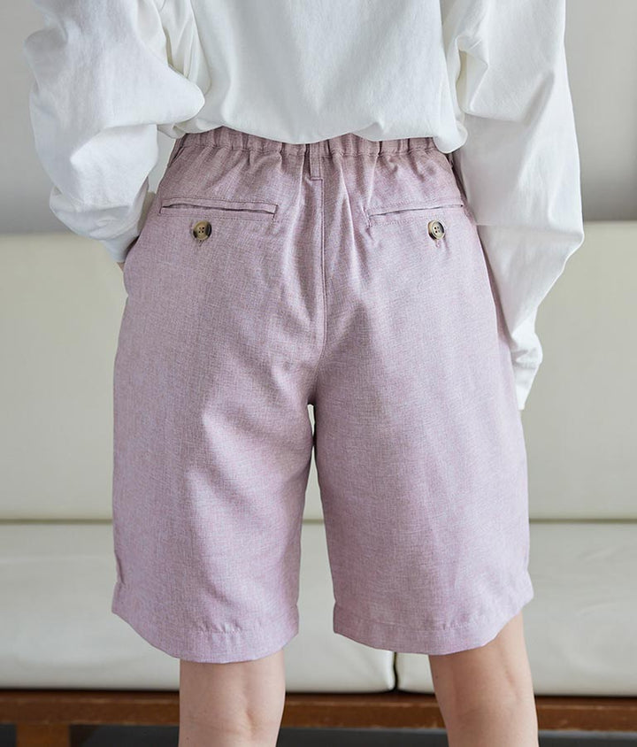 麻タッチショートパンツ 522-6286