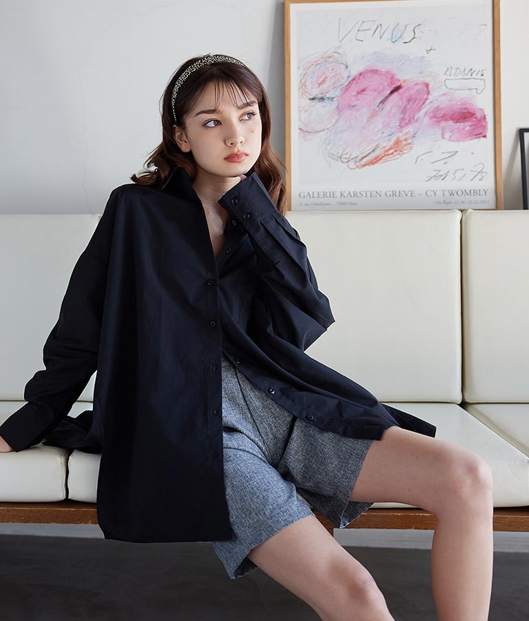 麻タッチショートパンツ 522-6286