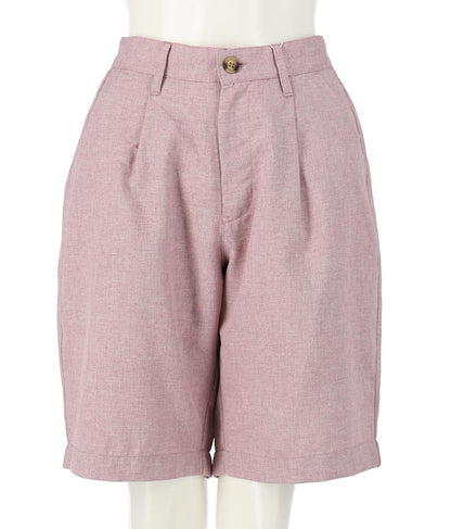 麻タッチショートパンツ 522-6286