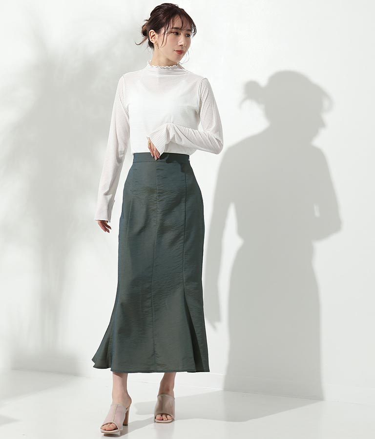 シャンブレーマーメイドスカート 521-6276