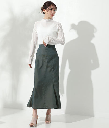 シャンブレーマーメイドスカート 521-6276