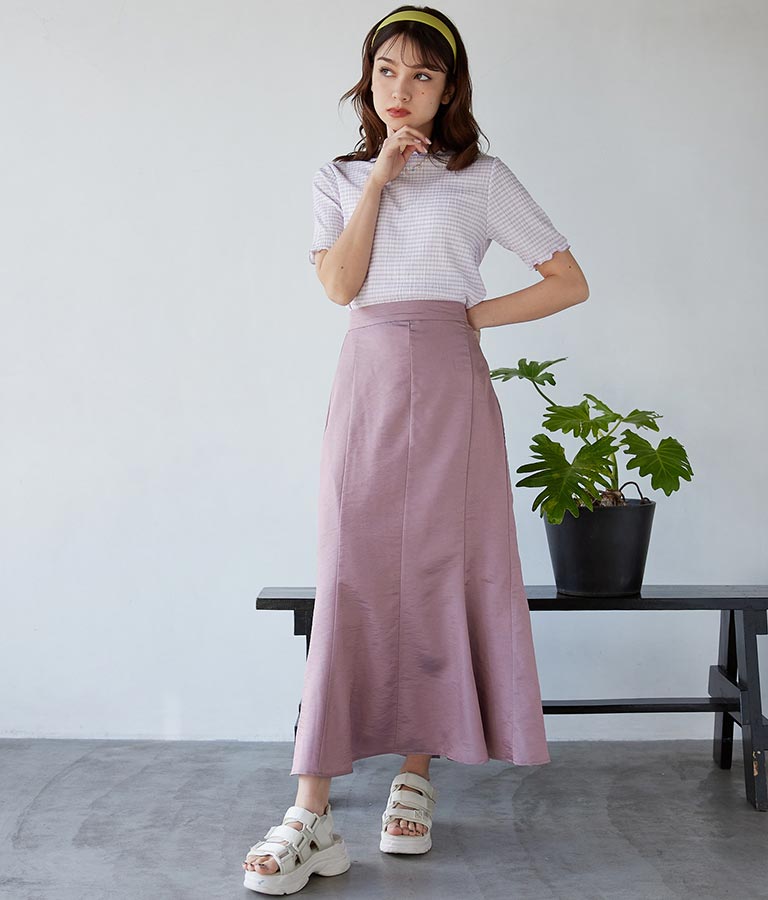 シャンブレーマーメイドスカート 521-6276