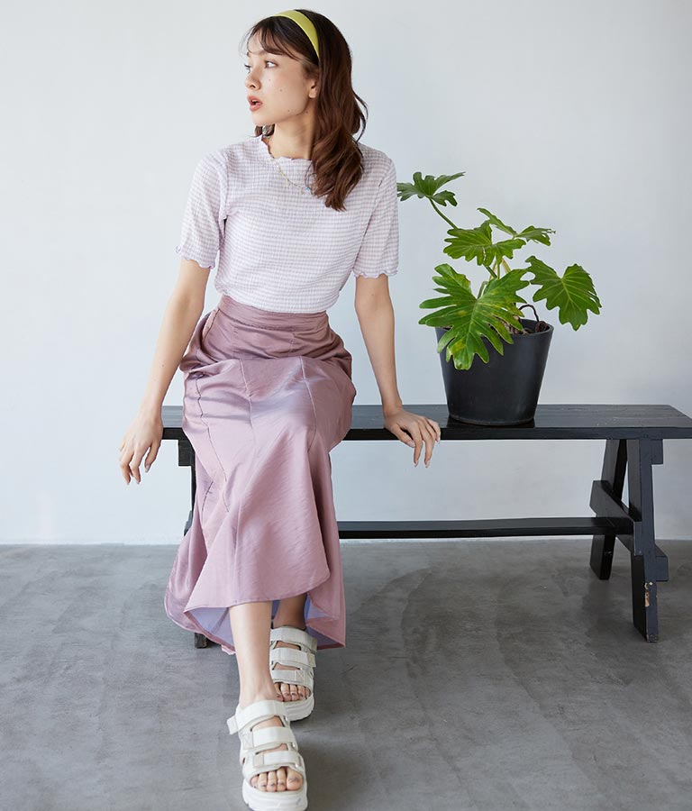 シャンブレーマーメイドスカート 521-6276