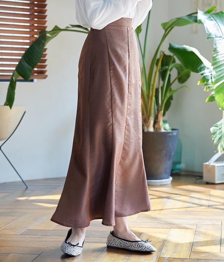 シャンブレーマーメイドスカート 521-6276