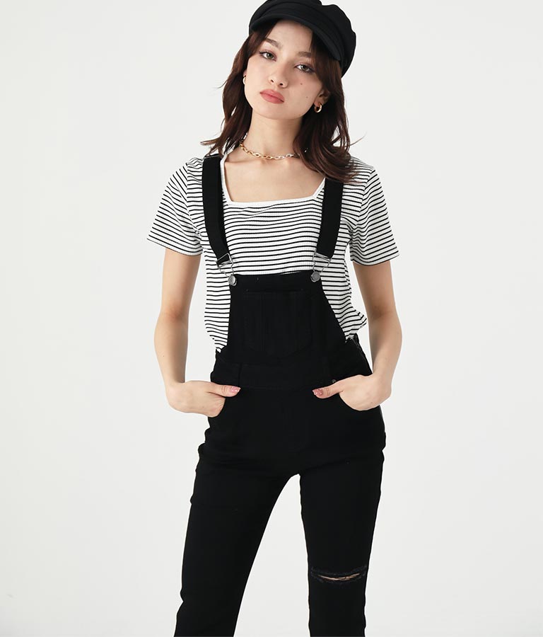 サイドカット スキニー サロペット 797-8357