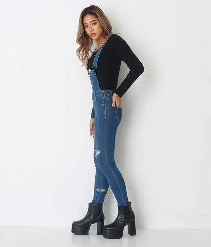 サイドカット スキニー サロペット 797-8357