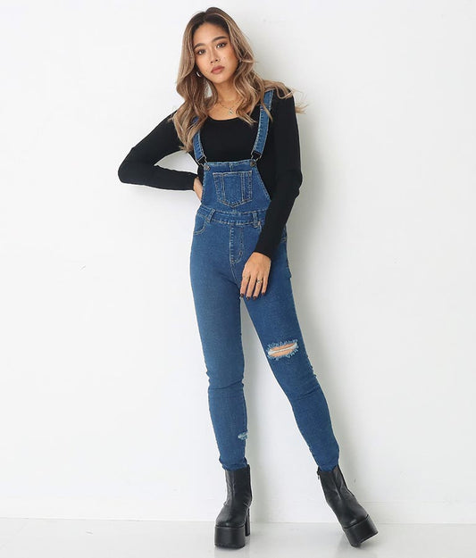 サイドカット スキニー サロペット 797-8357