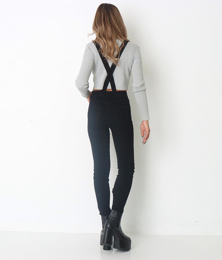 サイドカット スキニー サロペット 797-8357