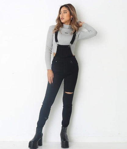 サイドカット スキニー サロペット 797-8357