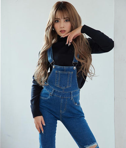 サイドカット スキニー サロペット 797-8357