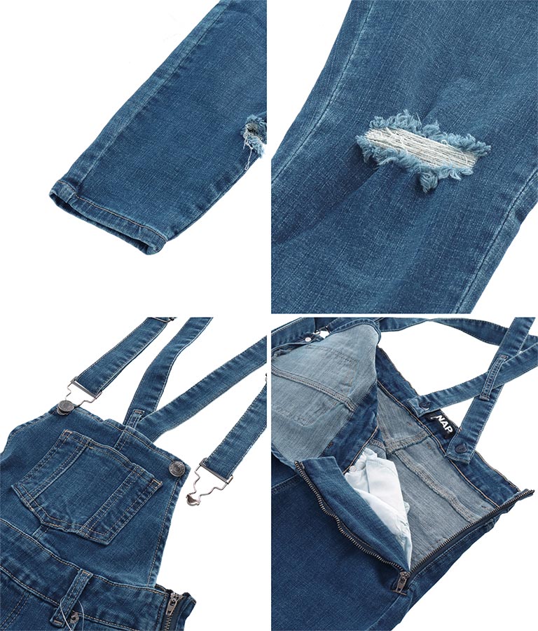 サイドカット スキニー サロペット 797-8357