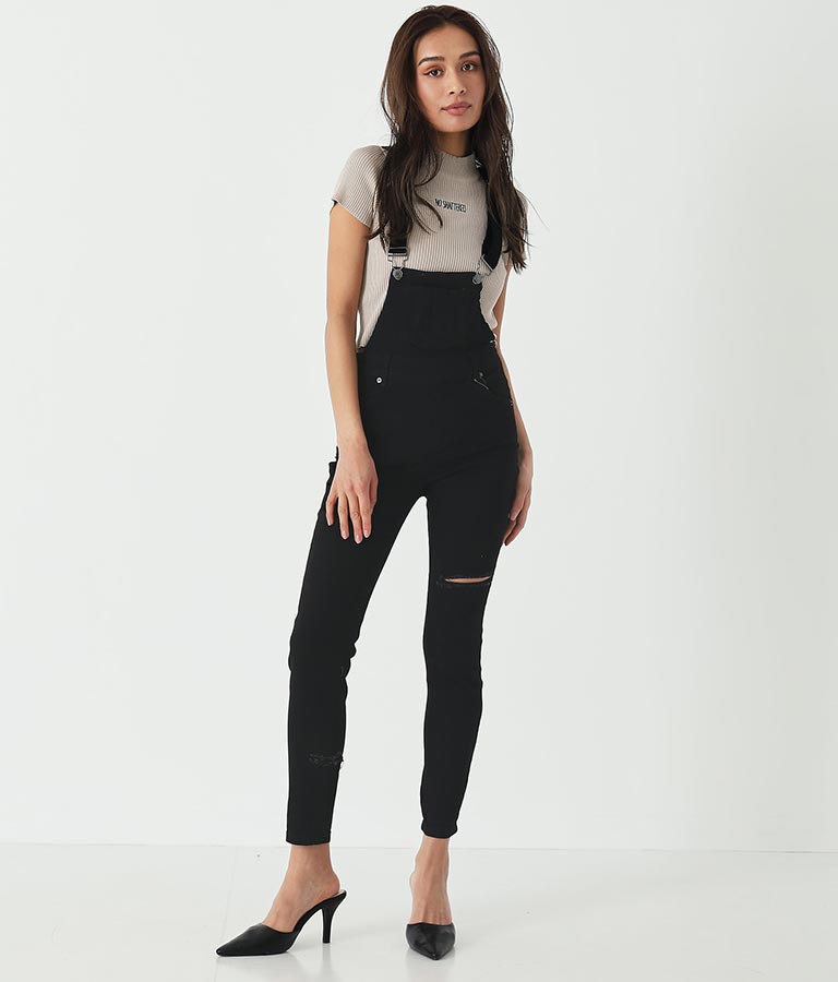 サイドカット スキニー サロペット 797-8357