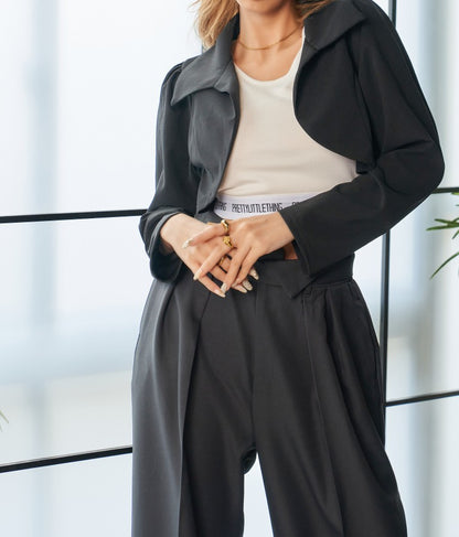 カット ジョーゼット ショート ジャケット  495-2475