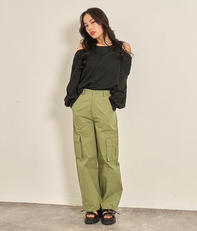 カットソードッキングデザイントップスカットソー 793-8788