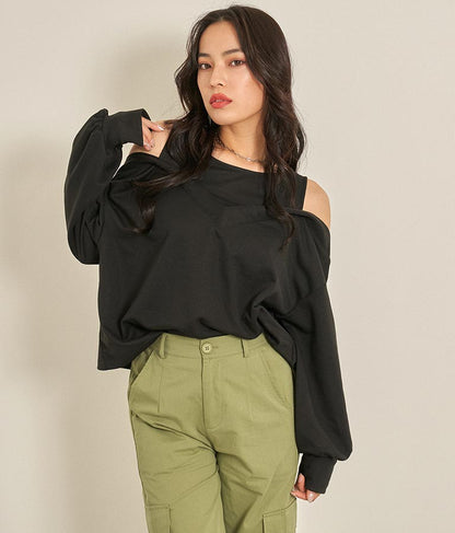 カットソードッキングデザイントップスカットソー 793-8788