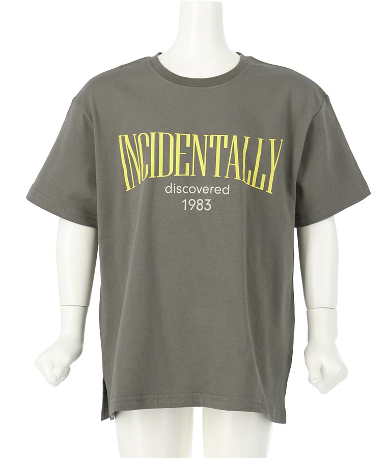 バイカラープリントビッグTシャツ 423-2824