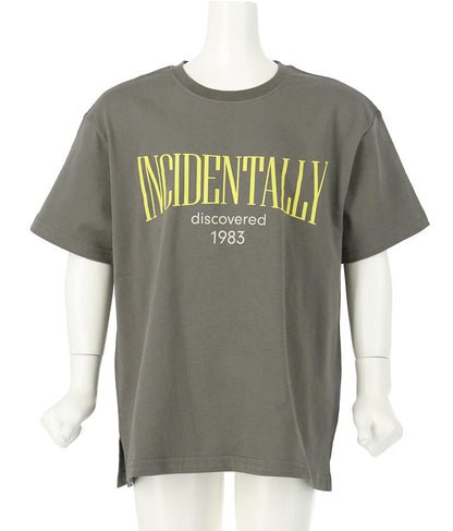 バイカラープリントビッグTシャツ 423-2824