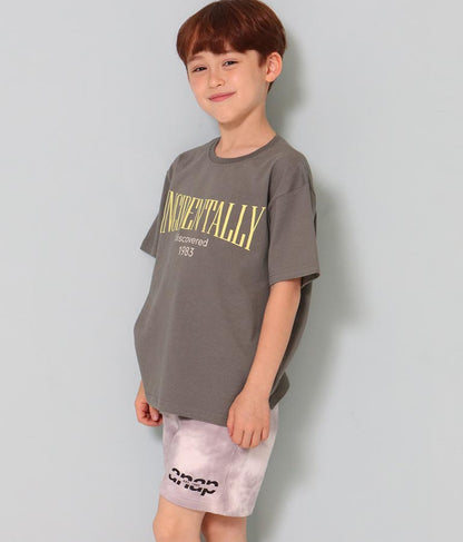 バイカラープリントビッグTシャツ 423-2824