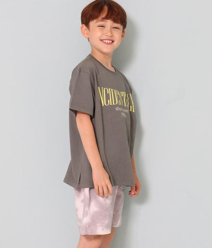 バイカラープリントビッグTシャツ 423-2824